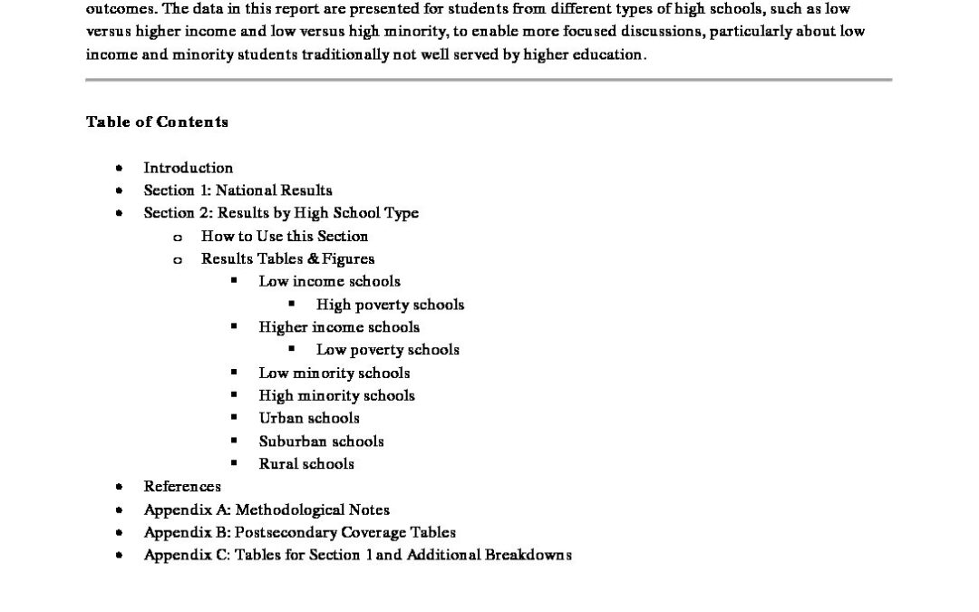 High School Benchmarks – 2016 (PDF)
