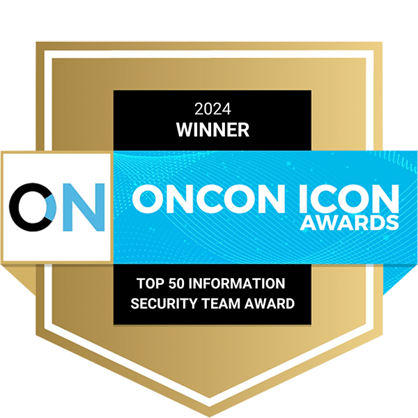 OnCon Icon Awards for Top 50 Info Sec Team Award badge